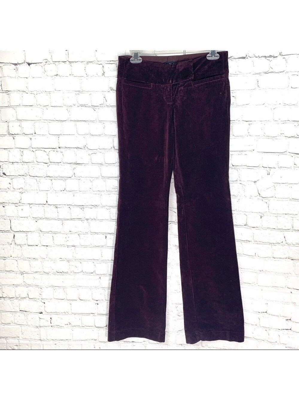 𝅺euc-vntg Billy Blues Burgundy Purple Velvet Pants